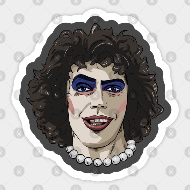 Dr. Frank-N-Furter from the The Rocky Horror Picture Show Sticker by Black Snow Comics